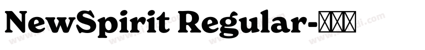NewSpirit Regular字体转换